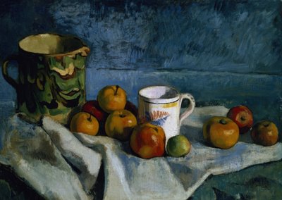 Stilleven met Appels, Beker en Kan door Paul Cézanne